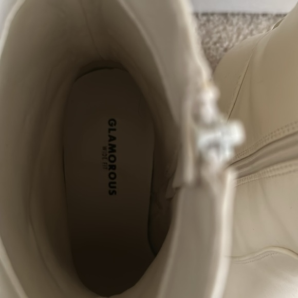 Glamorous Ankle western boots off white wide fit size US6/EU 37 - Picture 10 of 10